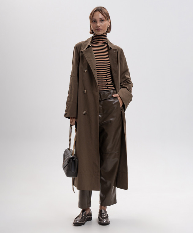 Twinset Коричневый гольф в полоску 262AP3250 изображение 2