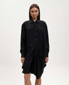 JW Anderson Чорна сукня-сорочка із шовку DR0512PG1934