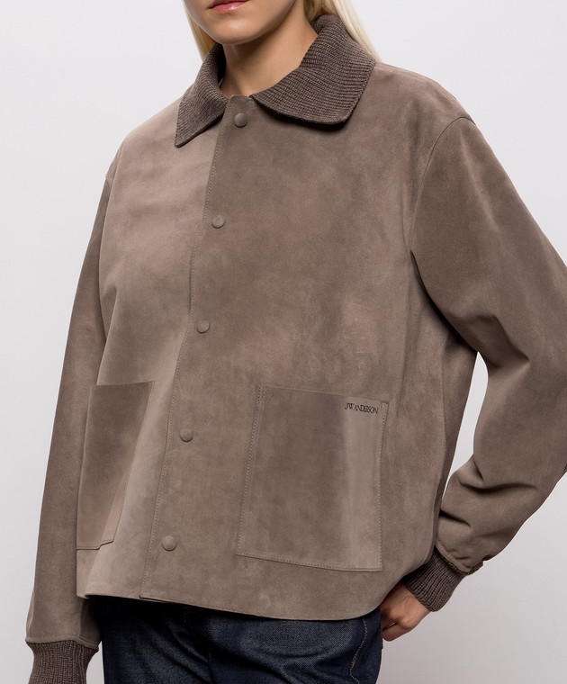 JW Anderson Коричневая замшевая куртка LJ0061LT0131 изображение 5