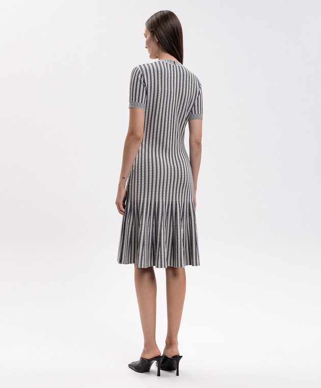 Alexander McQueen Сукня кольору айворі в смужку 876347Q1BH0 зображення 4