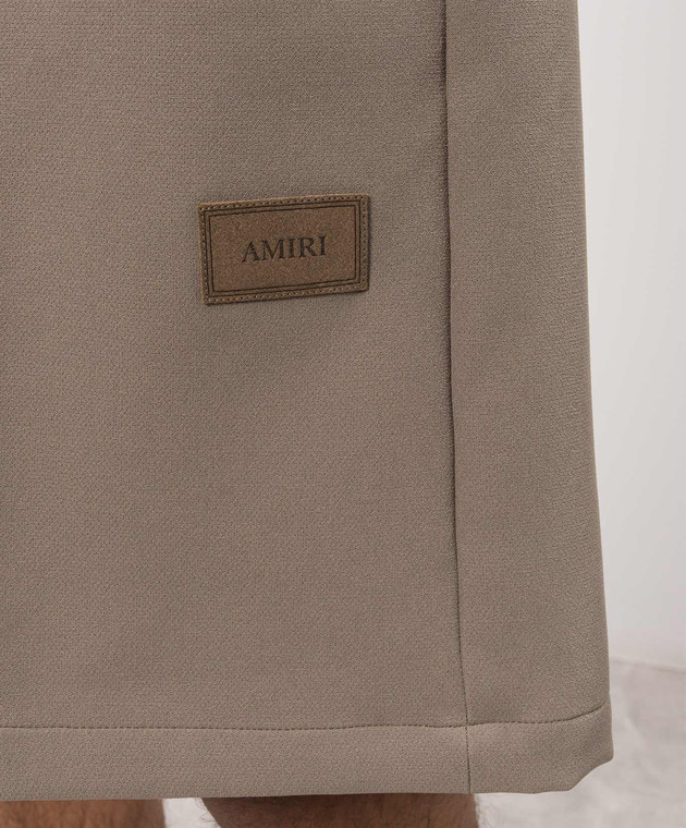 AMIRI Бежевые шорты с нашивкой логотипа AMBMSO1082 изображение 5