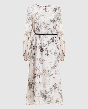 Max Mara Белое платье CAMPO из шелка MSTCAMPO