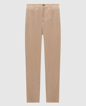 Agnona Бежевые брюки из льна T711U7YU3049