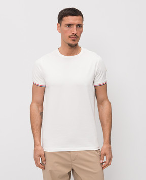 Moncler Біла футболка з контрастним окантуванням L10918C7160087296