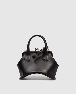 Y`S Yamamoto Чорна шкіряна сумка-міні YKI01710