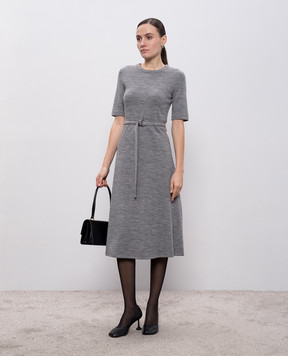 Peserico Сіра меланжева сукня з вовною S02056J00A07551