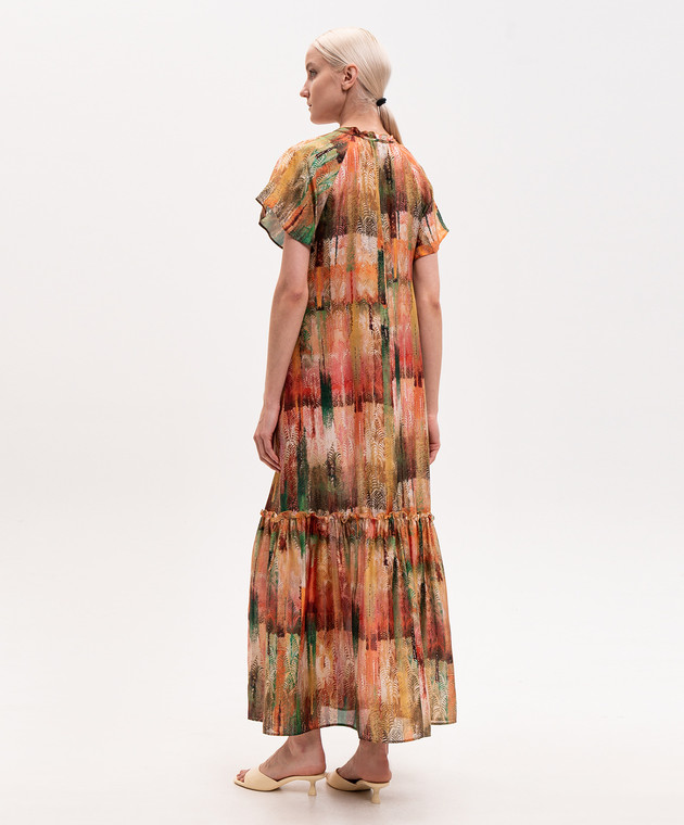 Momoni Платье из шелка PALOMA с оборкой MODR02202MO изображение 3