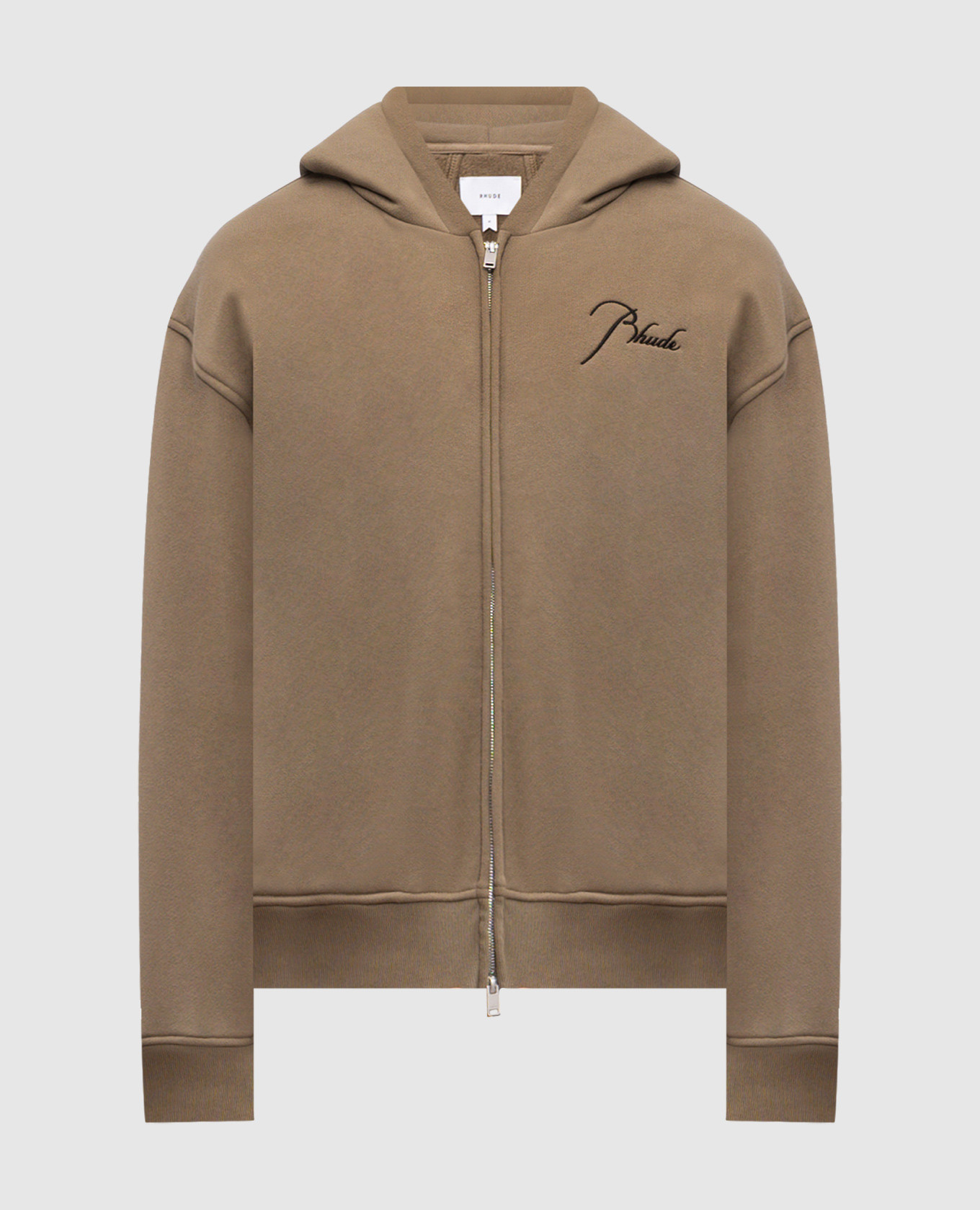 

Утепленная спортивная куртка хаки с вышивкой логотипа, Спортивные куртки