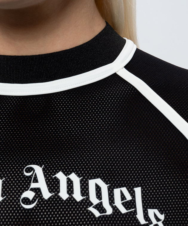 Palm Angels Черный боди с принтом логотипа PAWDD001FB0011003 изображение 5