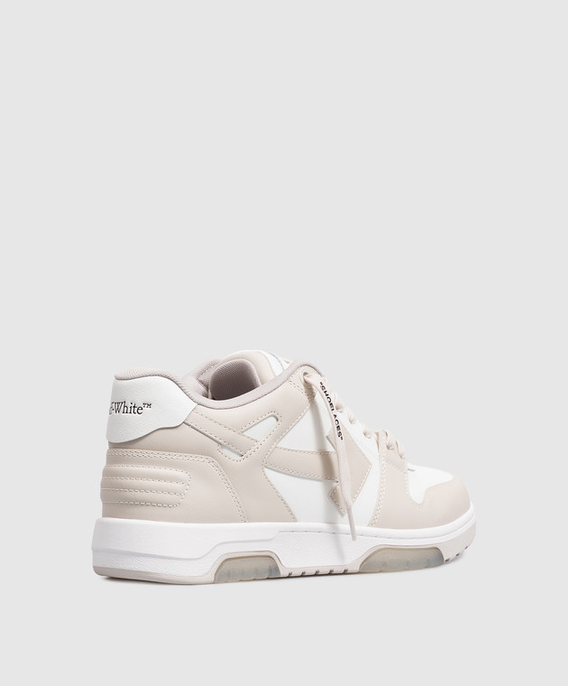 Off-White Бежеві шкіряні кросівки Out Of Office M189C9L007 зображення 3