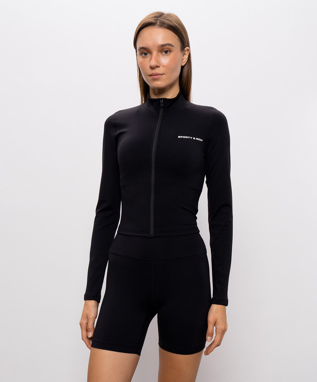 Sporty & Rich Черная спортивная куртка Freya TO01888315BA01 изображение 3