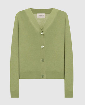 Max Mara Weekend Зеленый кардиган TORRE из шерсти, шелка и кашемира WKDTORRE