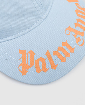 Palm Angels Детская голубая кепка с логотипом PBLB002S26FAB001