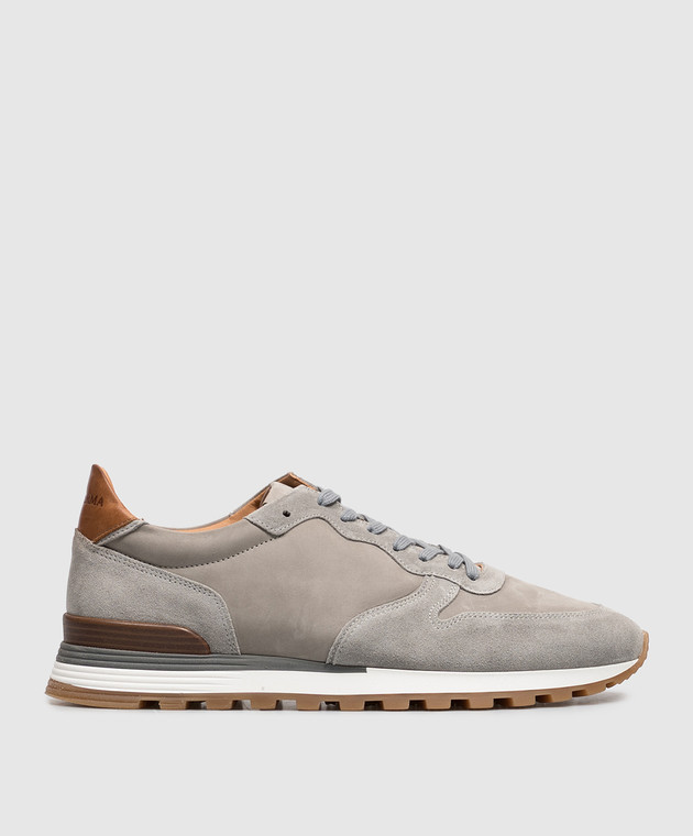 Pini Parma Серые кроссовки из нубука LIGRRUNNER