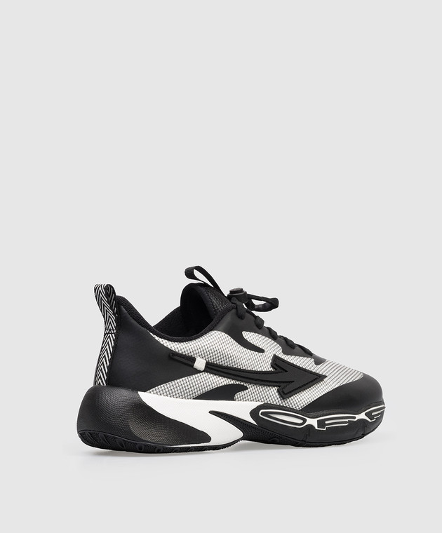 Off-White Детские черные кроссовки For Jumping OBIA013C99FAB0012433 изображение 3