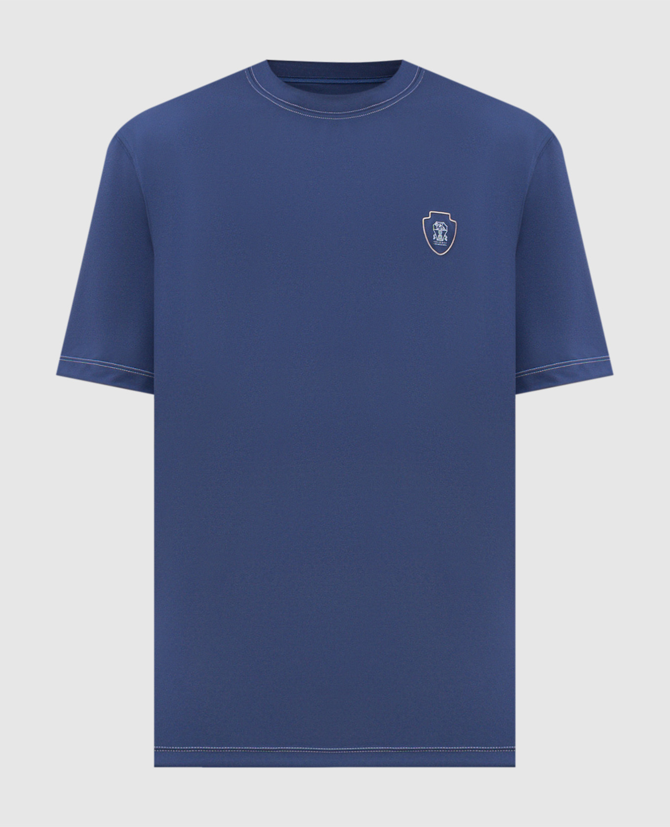 

Синяя футболка с принтом эмблемы, Синий, Футболки