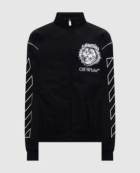 Off-White Чорна сппортивна куртка Lion 44MBD05EF5F001