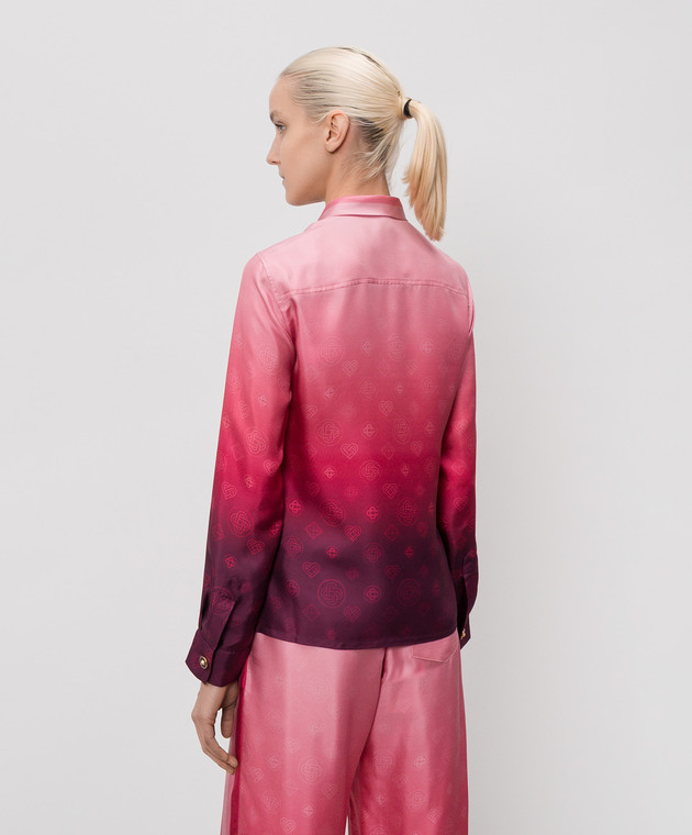 Casablanca Рожева блуза із шовку з ефектом градієнта WSS26SH26201 зображення 4
