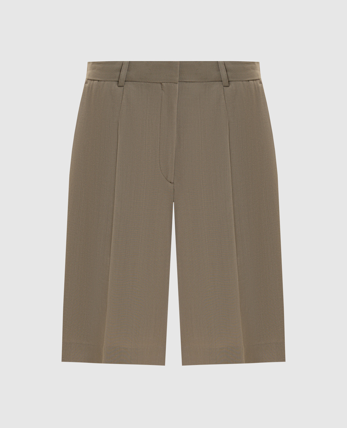 Коричневые бермуды с шерстью