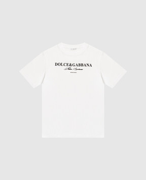 Dolce&Gabbana Дитяча біла футболка з логотипом L4JTHUG7P1Y812+