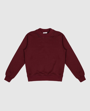 Dolce&Gabbana Детский бордовый свитшот с вышивкой логотипа L4JWKDG7QK026