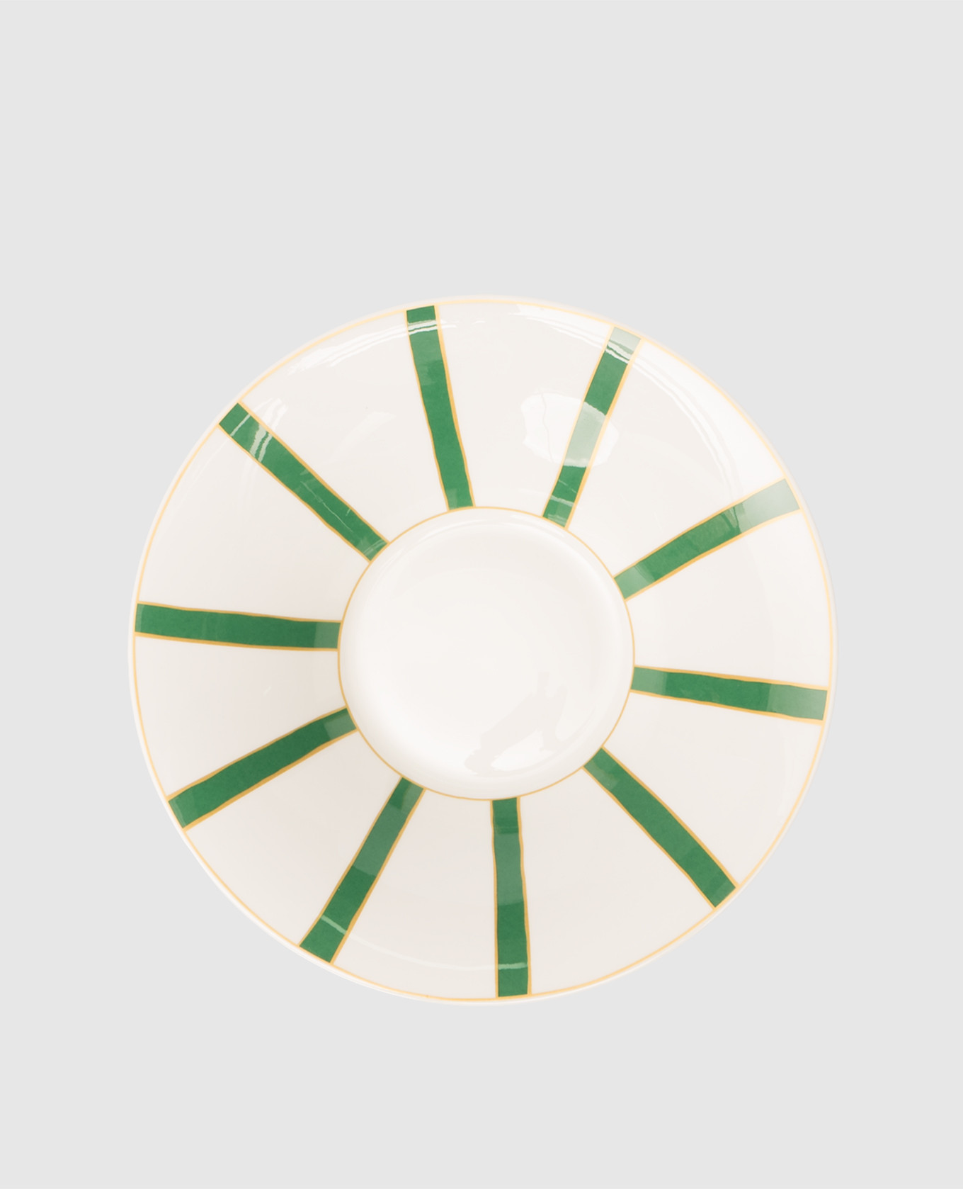 

Белая фарфоровая глубокая тарелка Striche Verdi e Oro, Белый, Посуда
