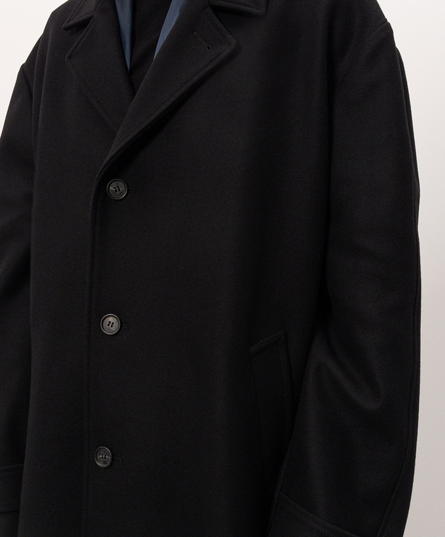 Maison Margiela MM6 Черное пальто с шерстью SH2AA0030S52207 изображение 5