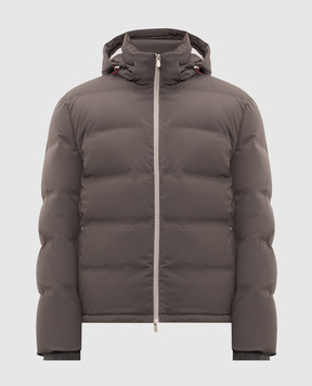 Brunello Cucinelli Сірий пуховик MV4061836