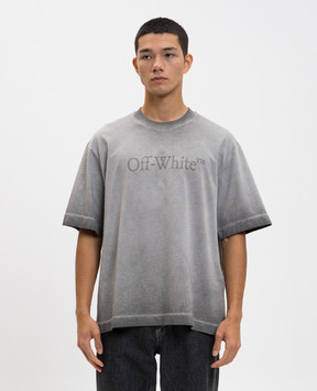 Off-White Сіра футболка з принтом логотипа 44MAA120F5J00Q