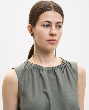 Peserico Черные серьги с цепочкой мониль E35522C0CC821