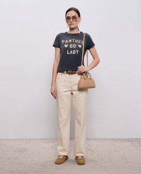 Valentino Бежевые джинсы с логотипом патча 8B3DD22X9Y5