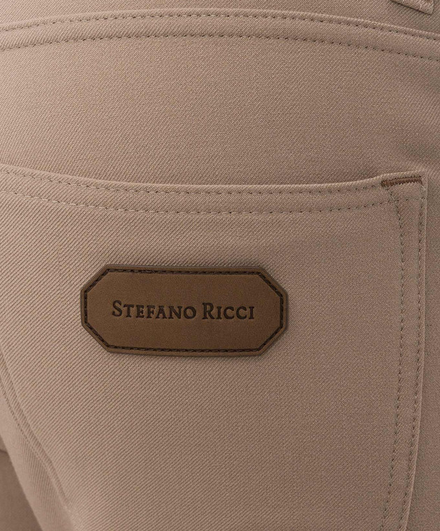 Stefano Ricci Бежевые брюки с нашивкой MFT63B0090TR172P изображение 5