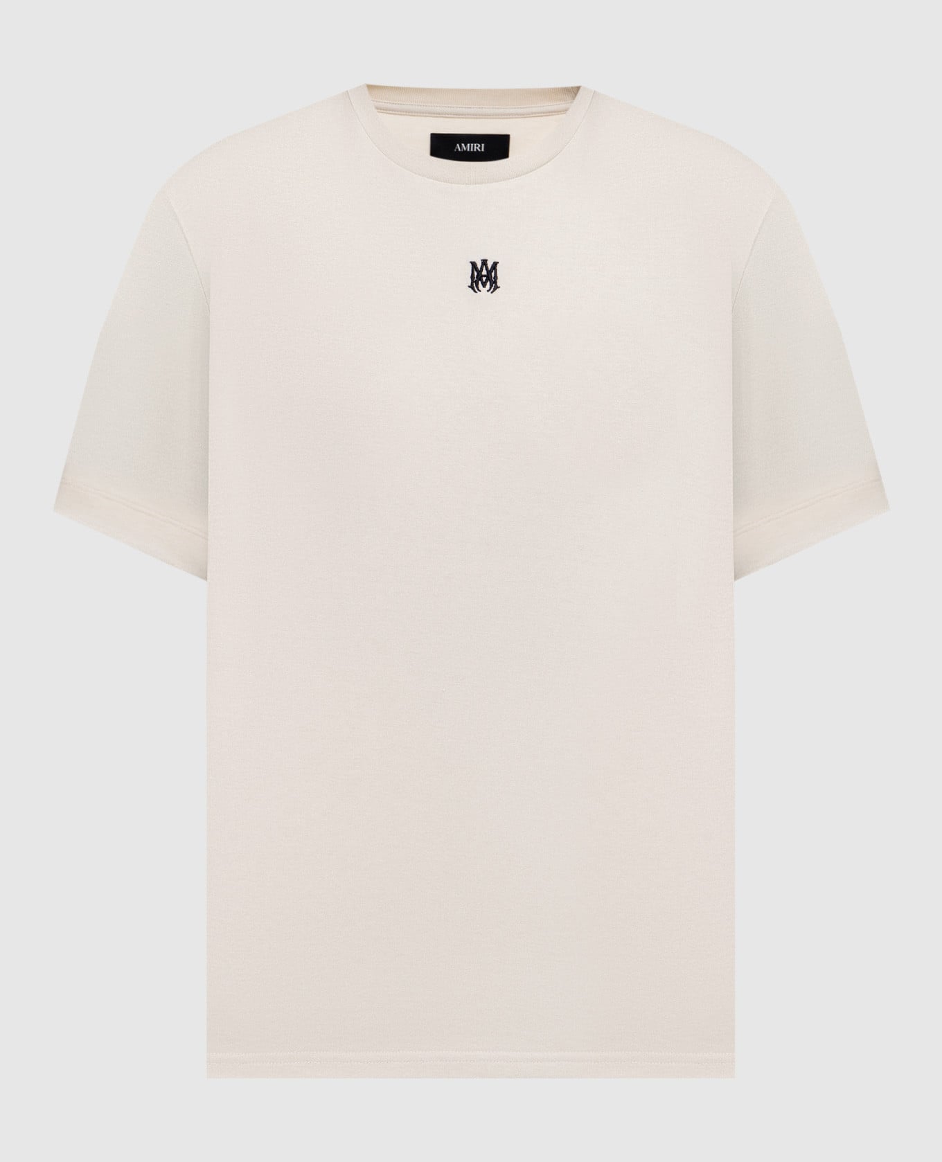 Бежевая футболка с вышивкой