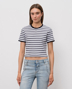 AMIRI Біла футболка в смужку AW326JR008