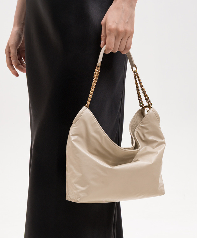 Saint Laurent Бежева шкіряна сумка HORTENSE 871222AAGOL зображення 2