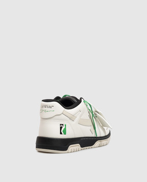 Off-White Белые кожаные кроссовки Miles Davis Out Of Office OF06604101