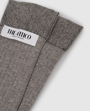 The Attico Сірі гольфи з нашивкою логотипа 260WAK00025CCW002AA