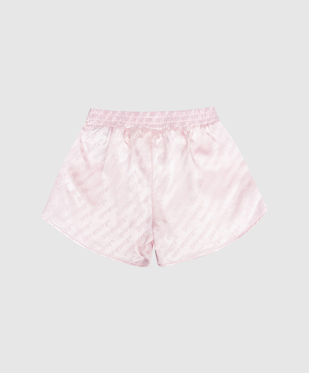 Off-White Дитячі рожеві шорти з візерунком логотипа 44GCB009S26F002 зображення 2