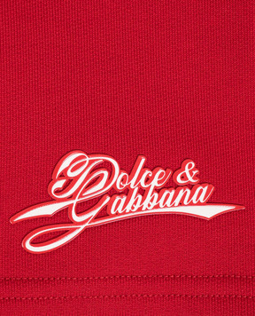 Dolce&Gabbana Детские красные шорты с фактурным логотипом L1JQS2G7P4X