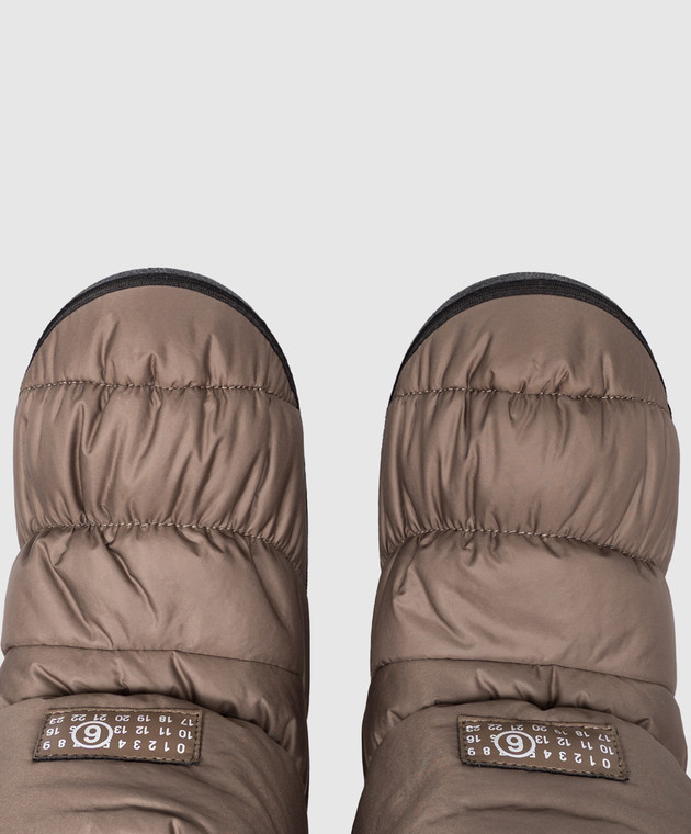 Maison Margiela MM6 Дитячі коричневі стьобані чоботи 839493639 зображення 4