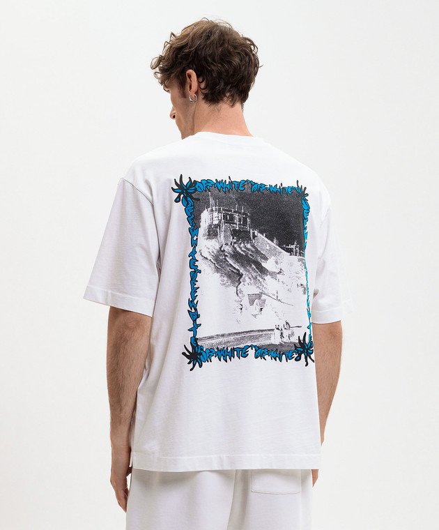Off-White Біла футболка з брендовим принтом 44MAA120S26J00F зображення 4