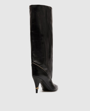 Versace Чорні шкіряні чоботи Gianni 10268481A17867