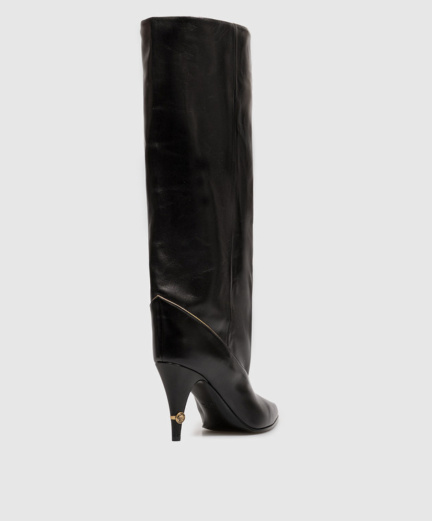Versace Чорні шкіряні чоботи Gianni 10268481A17867 зображення 3