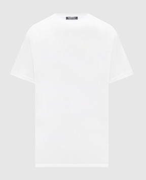 Bertolo Cashmere Біла футболка з вишивкою емблеми 000252001912