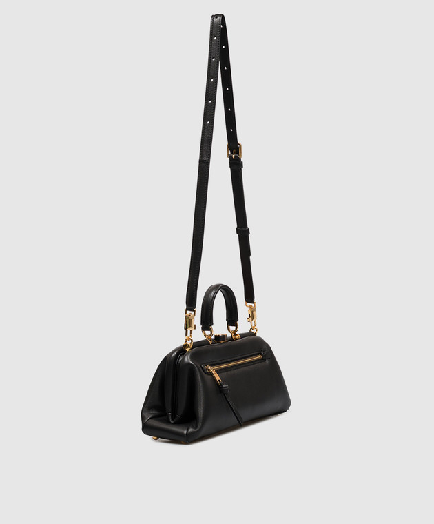 Dolce&Gabbana Черная кожаная сумка Grandma с принтом логотипа BB7986BF984 изображение 3