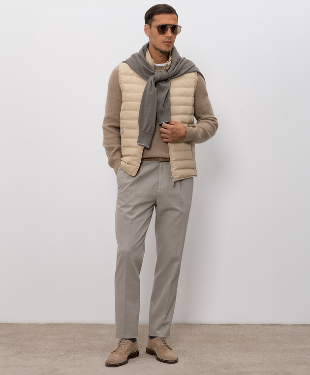 Brunello Cucinelli Бежевый пуховый жилет MV4081797 изображение 2