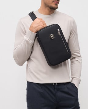 Stefano Ricci Синя шкіряна сумка-слінг з емблемою ND200GPVD