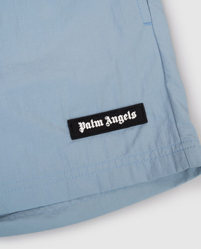Palm Angels Дитячі блакитні шорти для плавання PBFD005S26FAB001