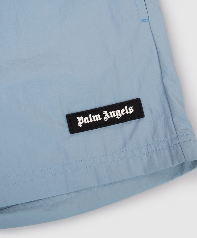 Palm Angels Дитячі блакитні шорти для плавання PBFD005S26FAB001 зображення 3