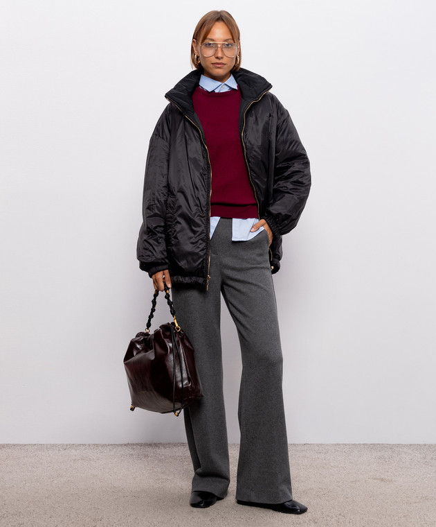 Max Mara Черная двухсторонняя куртка CLAUDIA MTCCLAUDIA изображение 3